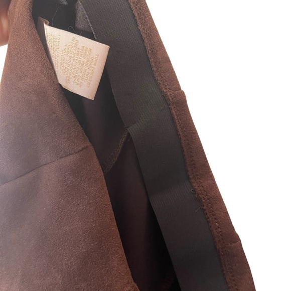 Hope‎ & Harlow Brown Stretchy Suede Boot Leg Pants - Picture 6 of 6